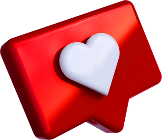 notification love icon 3d